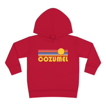 Cozumel, Mexico Toddler Hoodie - Retro Sunrise Unisex Cozumel Toddler Sweatshirt