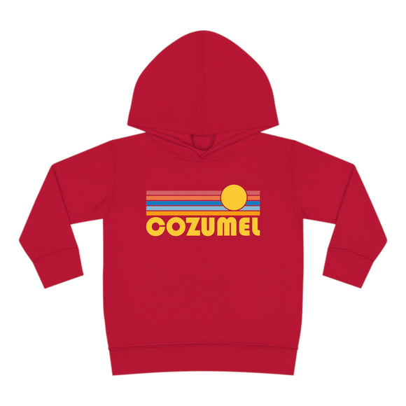 Cozumel, Mexico Toddler Hoodie - Retro Sunrise Unisex Cozumel Toddler Sweatshirt