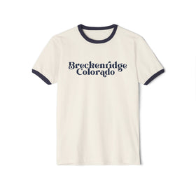 Breckenridge, Colorado Cotton Ringer Graphic Tee - Unisex Breckenridge T Shirt, Vintage Style Tee, Men's/Women's Tee