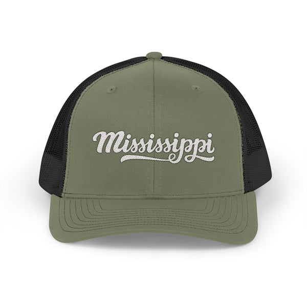 Mississippi Snapback Trucker Cap - Embroidered Mississippi Hat