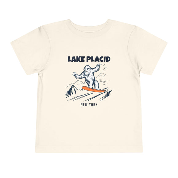 Lake Placid, New York Yeti Snowboard Toddler Tee