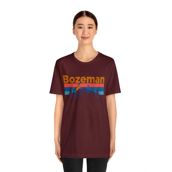 Bozeman, Montana Shirt - Mountain Sunset Unisex Bozeman T-Shirt
