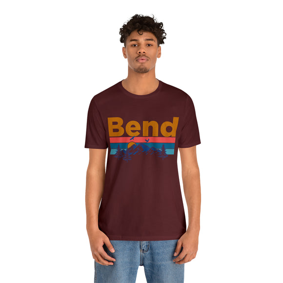 Bend, Oregon Shirt - Mountain Sunset Unisex Bend T-Shirt