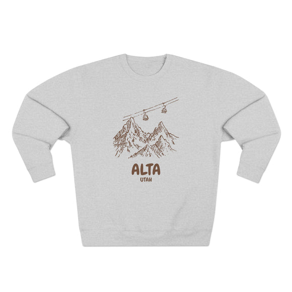 Premium Alta, Utah Gondola Ski Mountain Sweatshirt