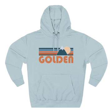 Buy blue-mist Golden, Colorado Hoodie - Retro Mountain Unisex Sweatshirt