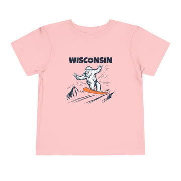 Buy pink Wisconsin Yeti Snowboard Toddler Tee
