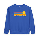 Jackson Hole, Wyoming Toddler Sweatshirt - Retro Sun Jackson Hole Toddler Crewneck Sweatshirt-2