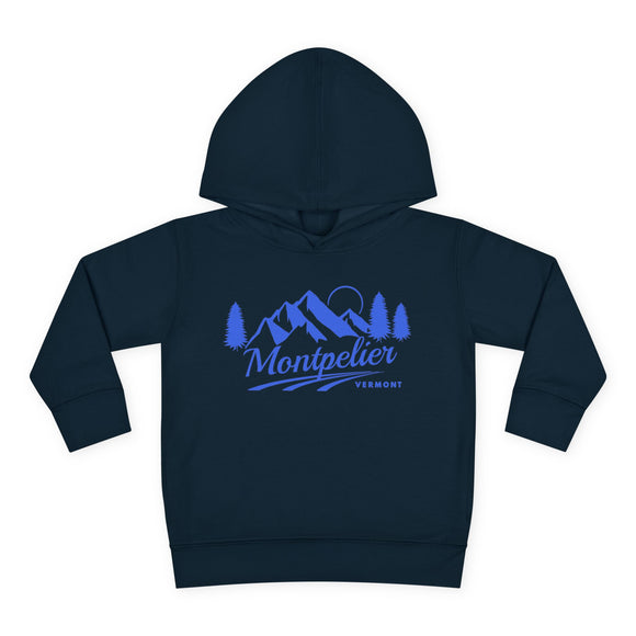 Montpelier, Vermont Toddler Hoodie - Unisex Mountain Montpelier Pullover Sweatshirt, Kids Hooded Jumper, Vermont Souvenir