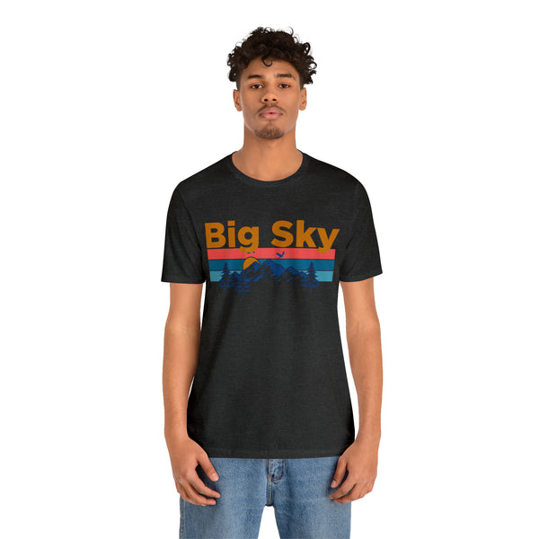 Big Sky, Montana Shirt - Mountain Sunset Unisex Big Sky T-Shirt