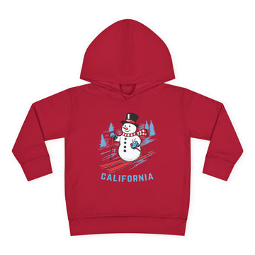 Buy vintage-red California Toddler Hoodie - Unisex Skiing Snowman California Sweatshirt