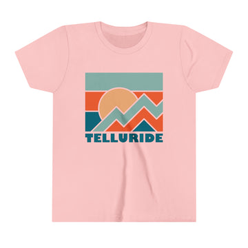 Buy pink Telluride, Colorado Youth T-Shirt - Kids Telluride Shirt