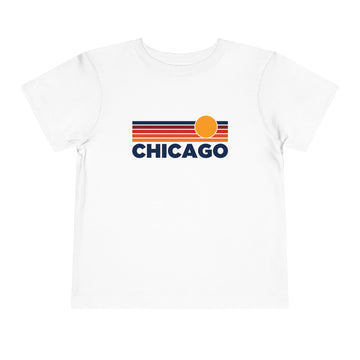 Chicago, Illinois Toddler T-Shirt - Retro Sun Tee - 0