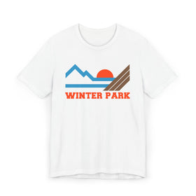 Winter Park, Colorado Retro Mountains Sunset T-Shirt | Vintage Winter Park Tee