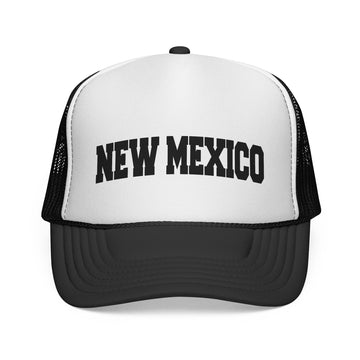 New Mexico Retro Collegiate Style Trucker Hat - 0