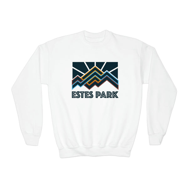 Estes Park, Colorado Youth Sweatshirt - Unisex Kid's Estes Park Crewneck Sweatshirt