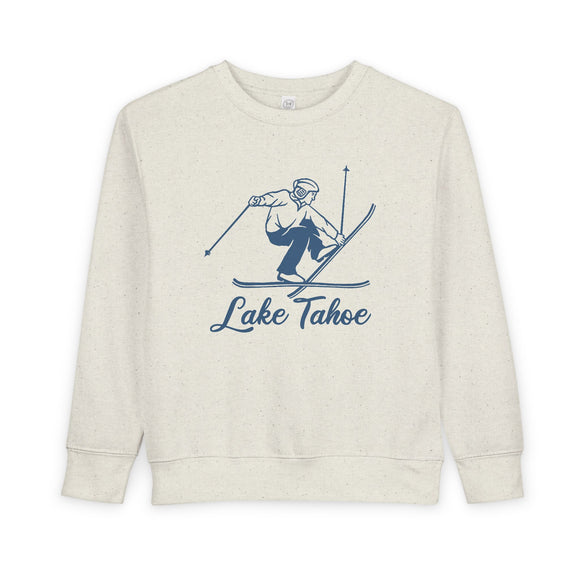 Lake Tahoe, California Toddler Sweatshirt - Vintage Ski Lake Tahoe Toddler Crewneck Sweatshirt