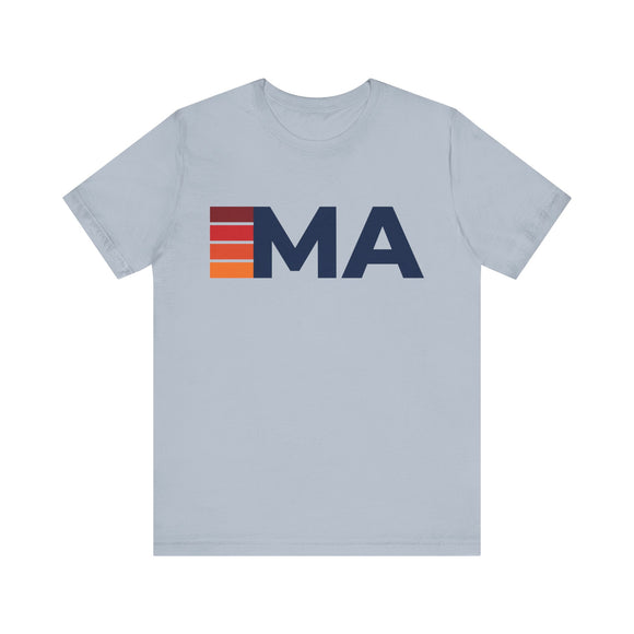 Massachusetts Retro Stripes T-Shirt | Massachusetts State Tee