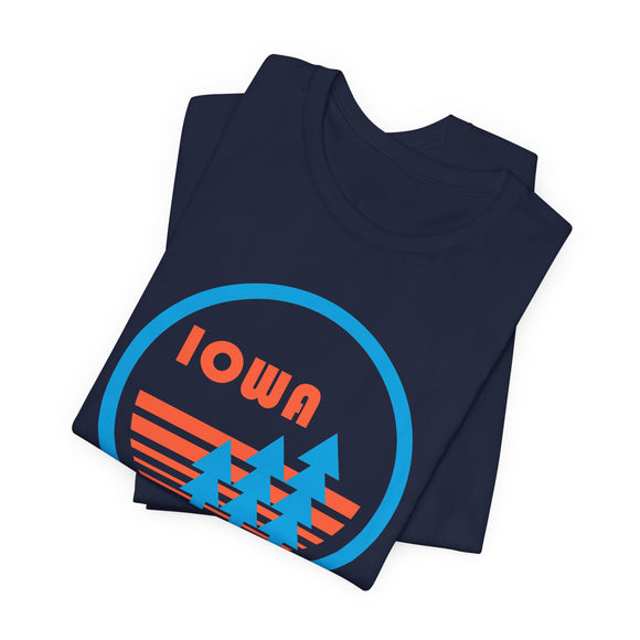 Iowa T Shirt - Retro Trees Iowa Tee