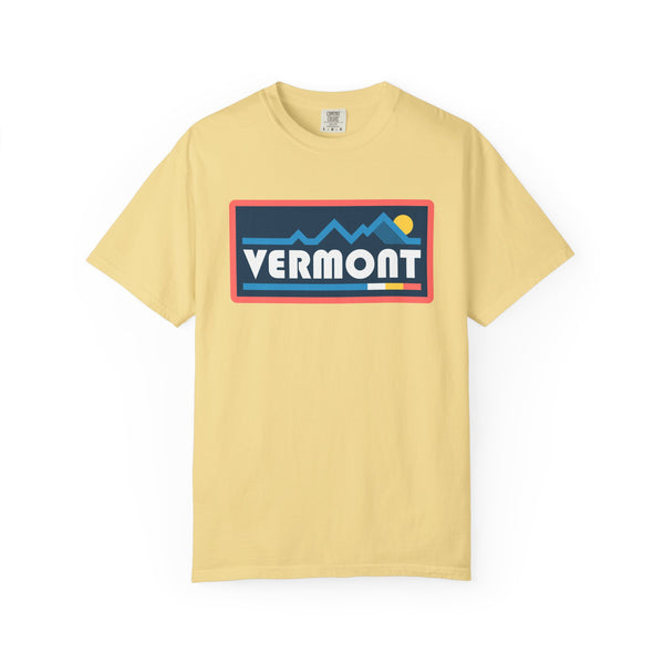 Vermont Graphic Tee, Comfort Colors Retro Mountain Unisex T shirt