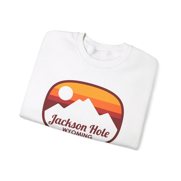Jackson Hole, Wyoming Sweatshirt - Unisex Retro Ombre Crewneck Jackson Hole Sweatshirt