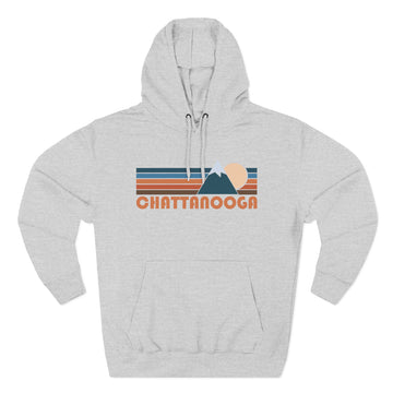 Buy heather-grey Chattanooga, Tennessee Hoodie - Retro Mountain Unisex Sweatshirt