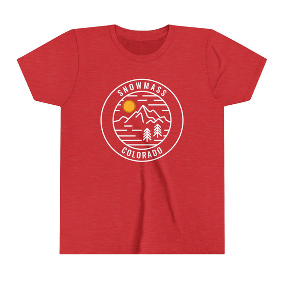 Snowmass, Colorado Youth Shirt - Retro Mountain Snowmass Kid's T-Shirt