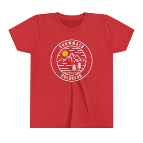 Snowmass, Colorado Youth Shirt - Retro Mountain Snowmass Kid's T-Shirt