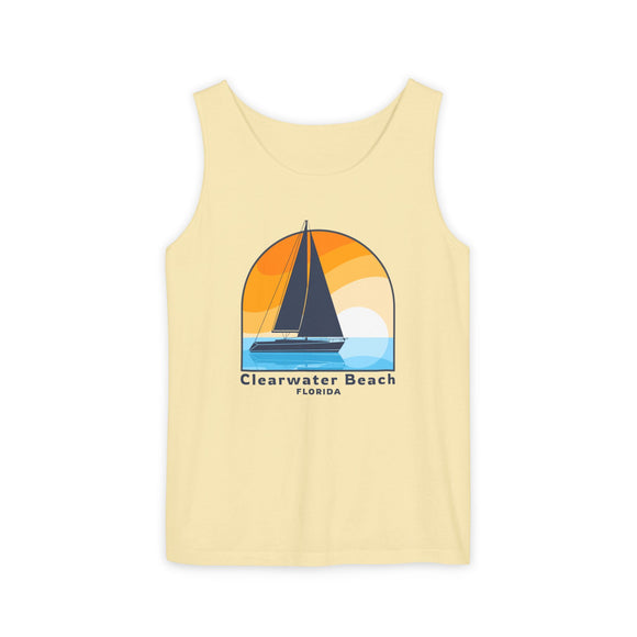 Clearwater Beach, Florida Sailboat Tank Top | Comfort Colors 100% Cotton