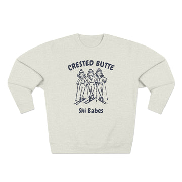 Premium Crested Butte, Colorado Ski Babes Sweatshirt