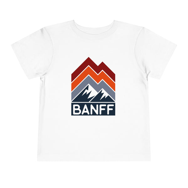 Banff, Canada Toddler T-Shirt - Retro Palm Tree Toddler Banff Shirt