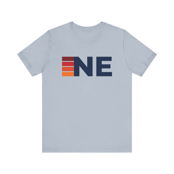 Buy light-blue Nebraska Retro Stripes T-Shirt | Nebraska State Tee