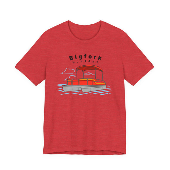 Bigfork, Montana T Shirt - Pontoon Boat Tee