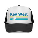 Key West, Florida Retro Sailboat Trucker Hat-1