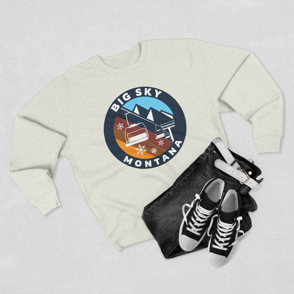 Premium Big Sky, Montana Mountain Ski Lift Sweatshirt