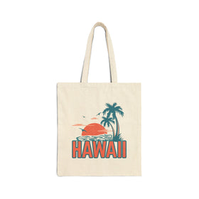 Hawaii Cotton Canvas Hawaii Tote Bag
