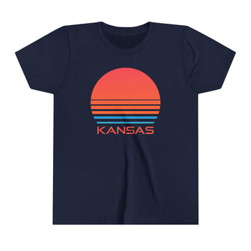 Kansas Youth Shirt - Retro 80s Kansas Kid's T-Shirt - 0