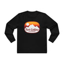 Fort Collins, Colorado Mens Base Long-sleeve Tee - Retro Ombre Heavy Weight Long Sleeve T-shirt-2