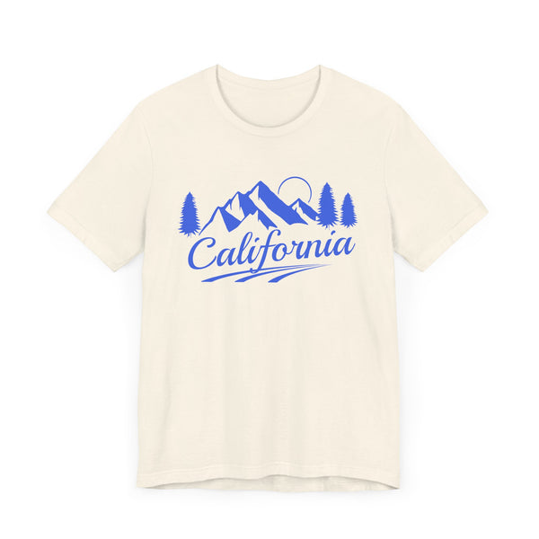 California T-Shirt - Retro Mountain Unisex California Shirt