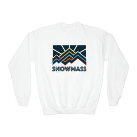 Snowmass, Colorado Youth Sweatshirt - Unisex Kid's Snowmass Crewneck Sweatshirt