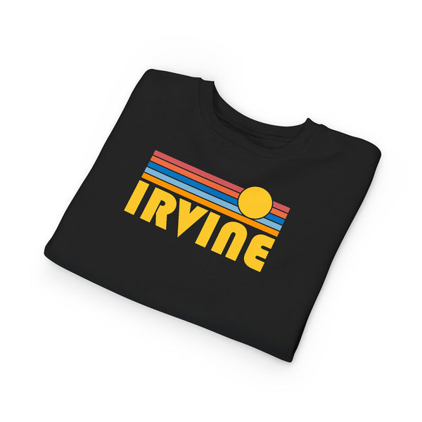 Irvine, California Toddler Sweatshirt - Retro Sun Irvine Toddler Crewneck Sweatshirt