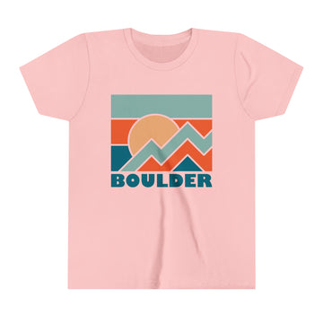 Buy pink Boulder, Colorado Youth T-Shirt - Kids Boulder Shirt
