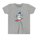 Stowe, Vermont Youth Skiing Snowman Tee - Kids Stowe T Shirt-2