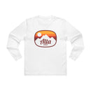 Alta, Utah Mens Base Long-sleeve Tee - Retro Ombre Heavy Weight Long Sleeve T-shirt-3