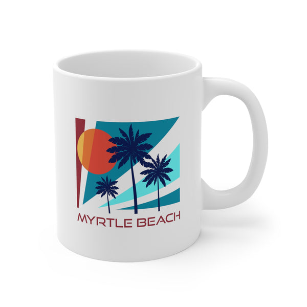 Myrtle Beach, South Carolina Mug - Retro 11oz Ceramic Myrtle Beach Mug