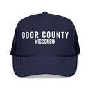 Door County, Wisconsin Trucker Hat - Foam Door County Cap - Block Letter State II-1