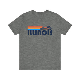 Illinois T Shirt - Retro Jetski PWC Graphic Illinois Tee