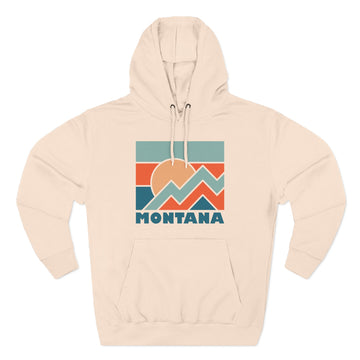 Buy pale-pink Montana Hoodie - Retro Mountain Unisex Sweatshirt