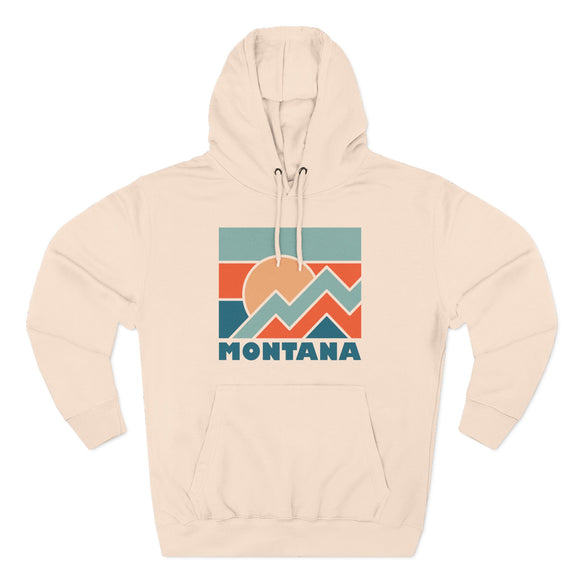 Montana Hoodie - Retro Mountain Unisex Sweatshirt