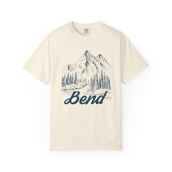 Bend, Oregon Graphic Tee - Mountain Illustration Bend T Shirt