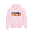 Oregon Youth Hoodie - Retro Mountain Oregon Youth Sweatshirt-10